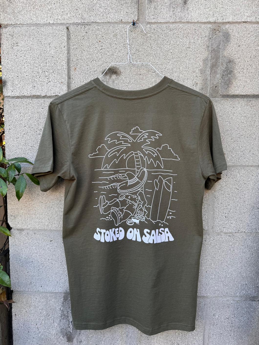 Chip Faced Tee Army Green